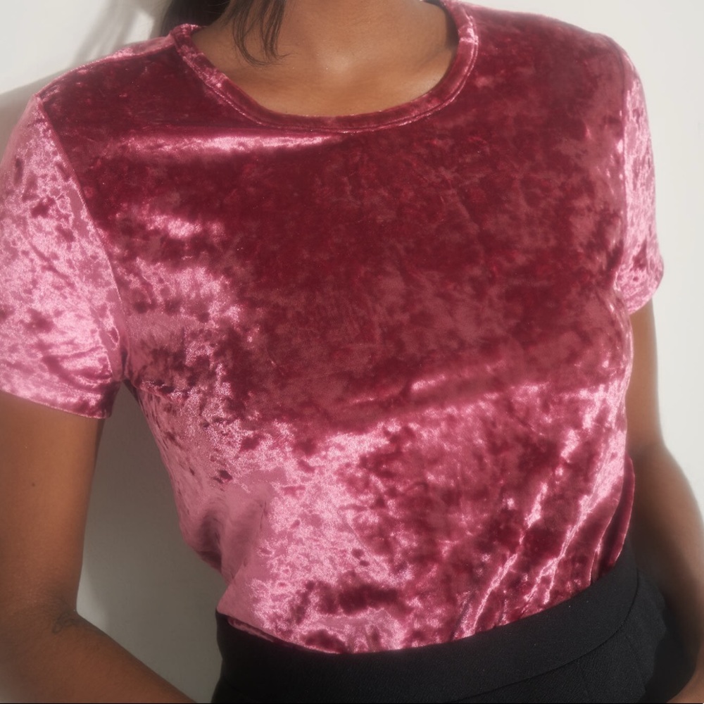 Women velvet t shirt